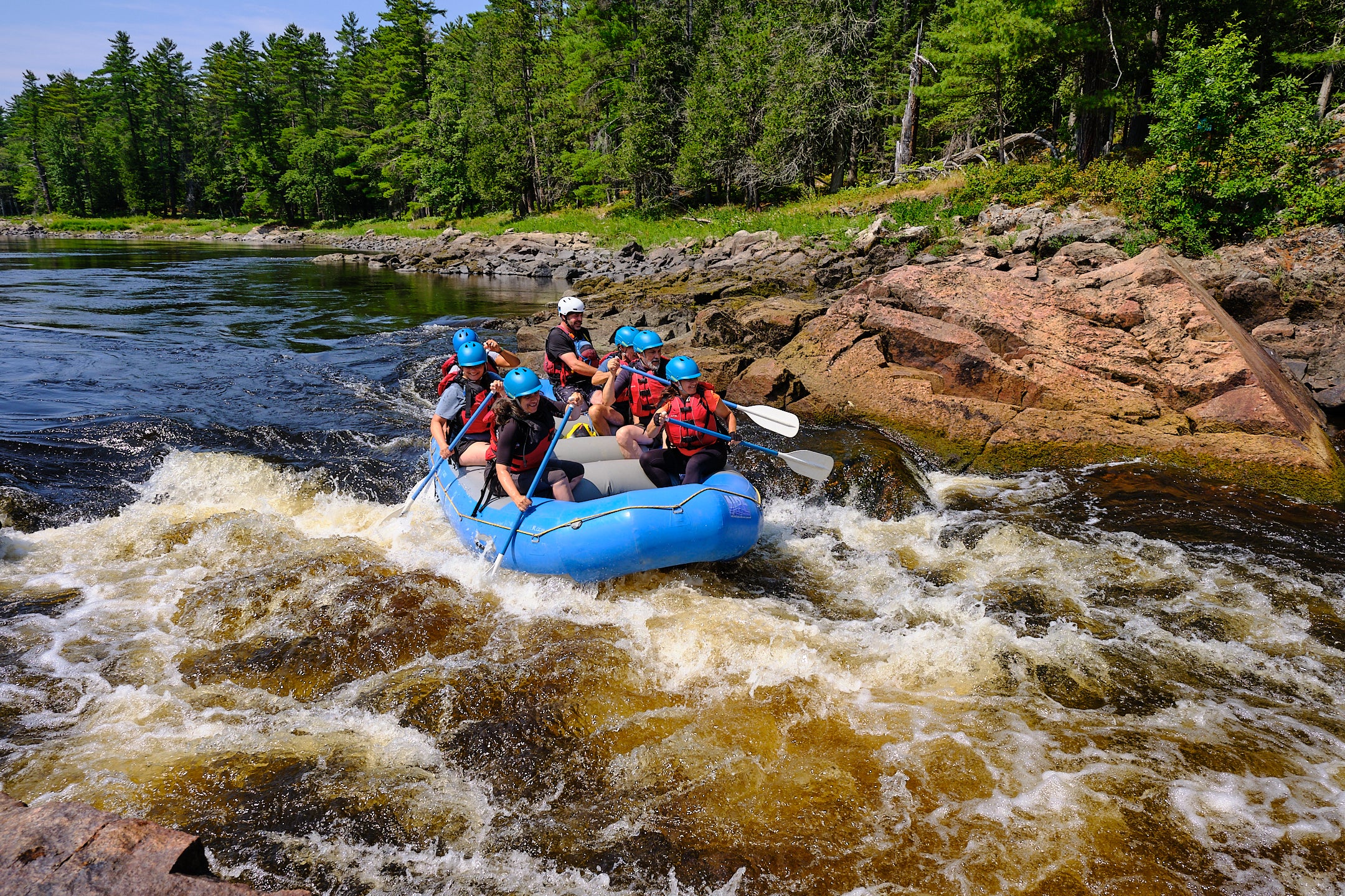Rafting sur la rivière des Outaouais pour les résidents du Pontiac