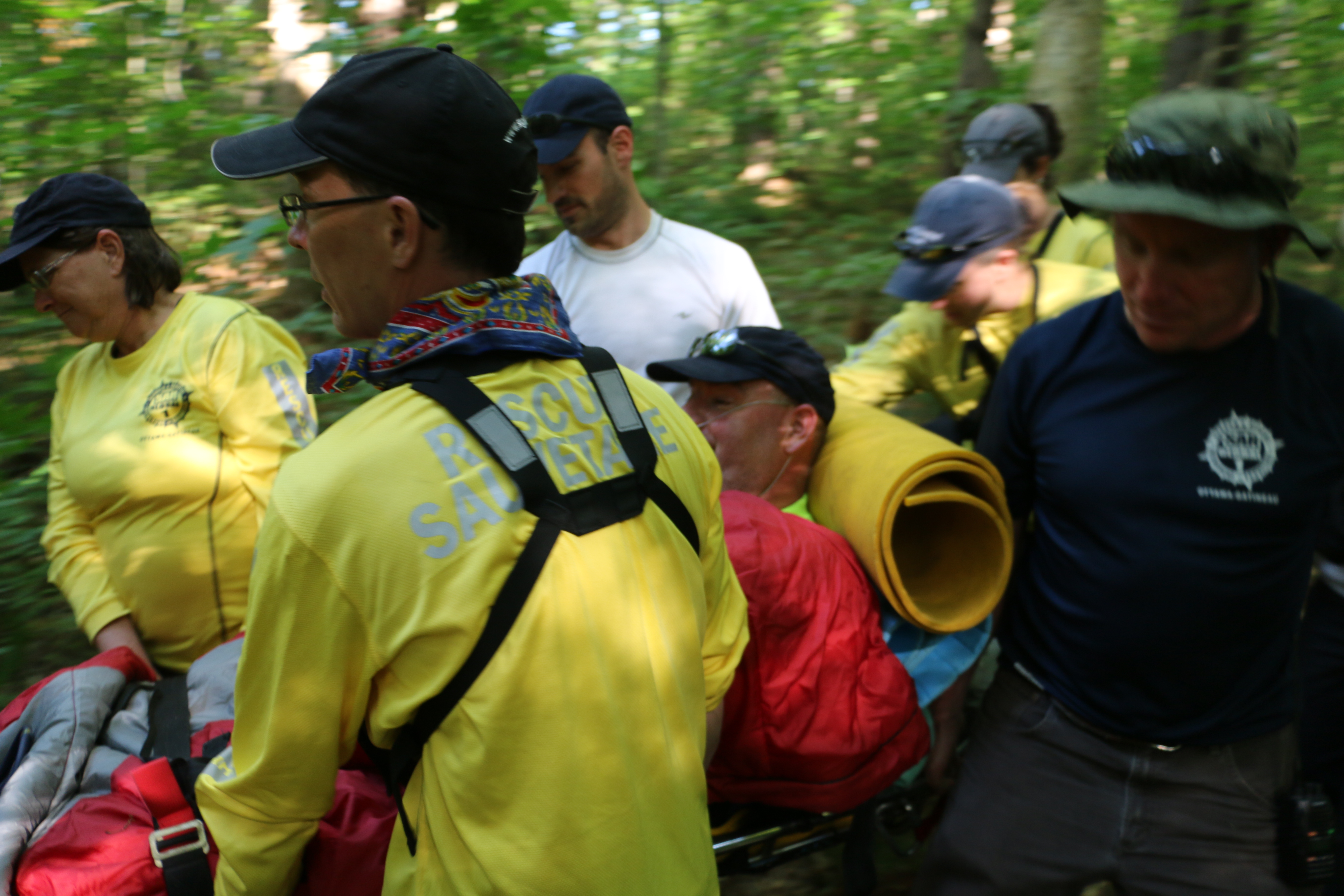 Search and Rescue (SAR) team training on wilderness medicine course