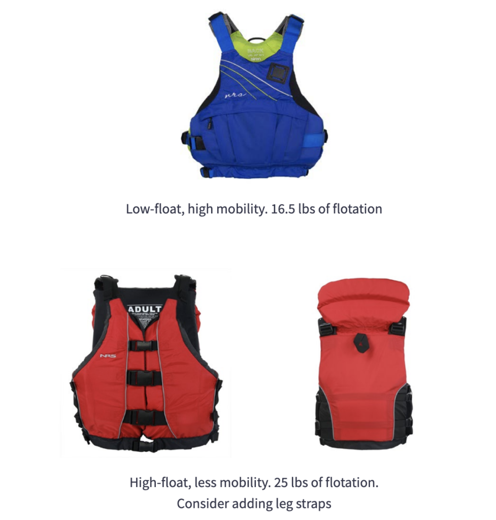 Whitewater personal floatation device (PFD)